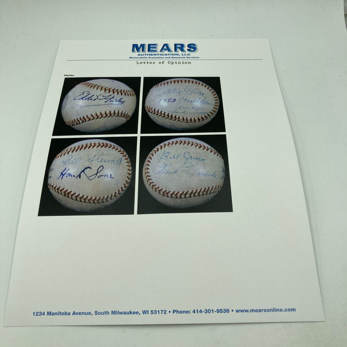 1953 World Series Signed Game Used Baseball Yankees VS. Dodgers MEARS COA