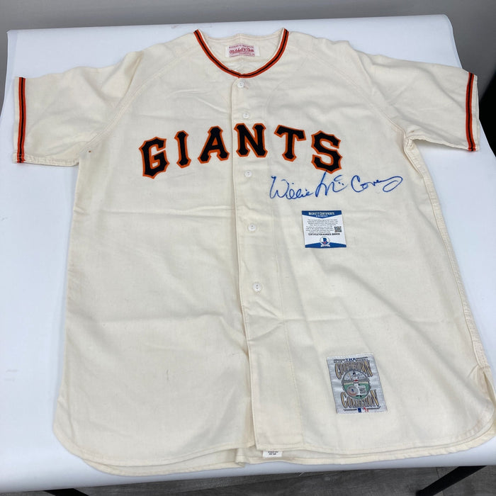 Willie McCovey Signed San Francisco Giants Mitchell & Ness Jersey Beckett COA