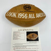 Jim Brown Pre Rookie 1956 College All American Team Signed Football JSA COA