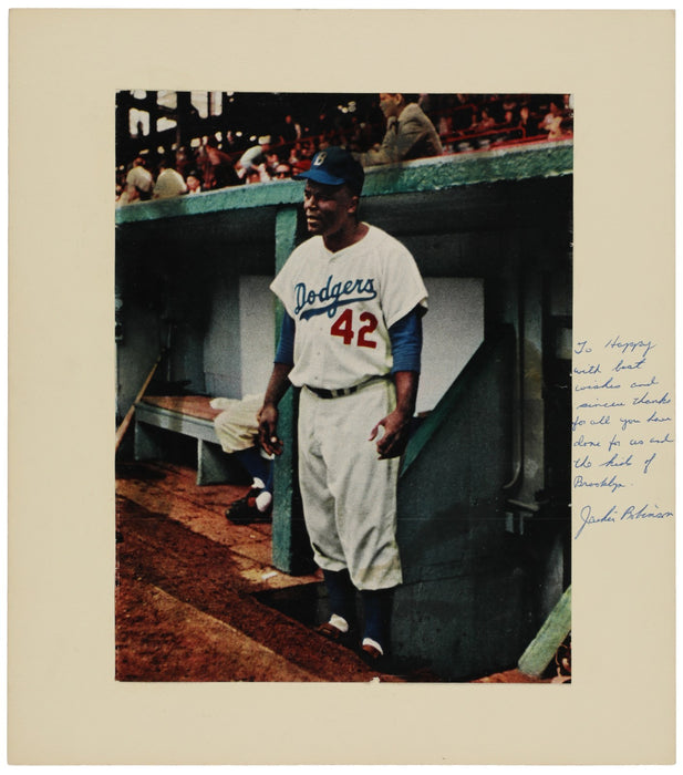Stunning Jackie Robinson Signed Large 12x14 Photo PSA DNA COA Great Inscription!