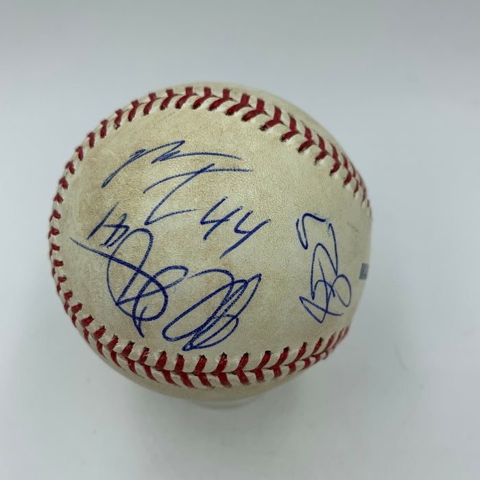 Steven Stamkos Tampa Bay Lightning Multi Signed Game Used MLB Baseball JSA COA