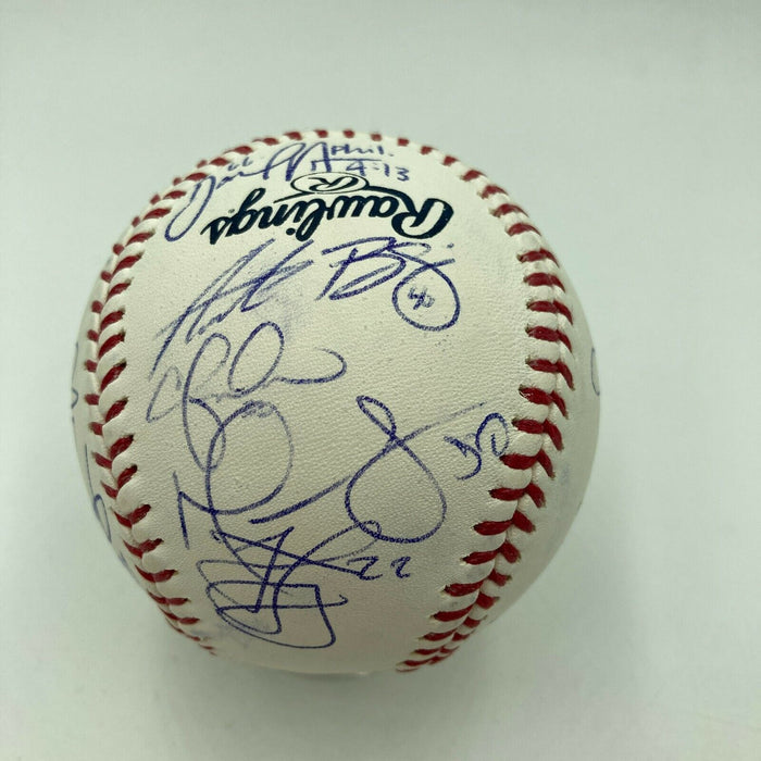 2012 Boston Red Sox Team Signed Baseball Manny Ramirez Dustin Pedroia PSA DNA