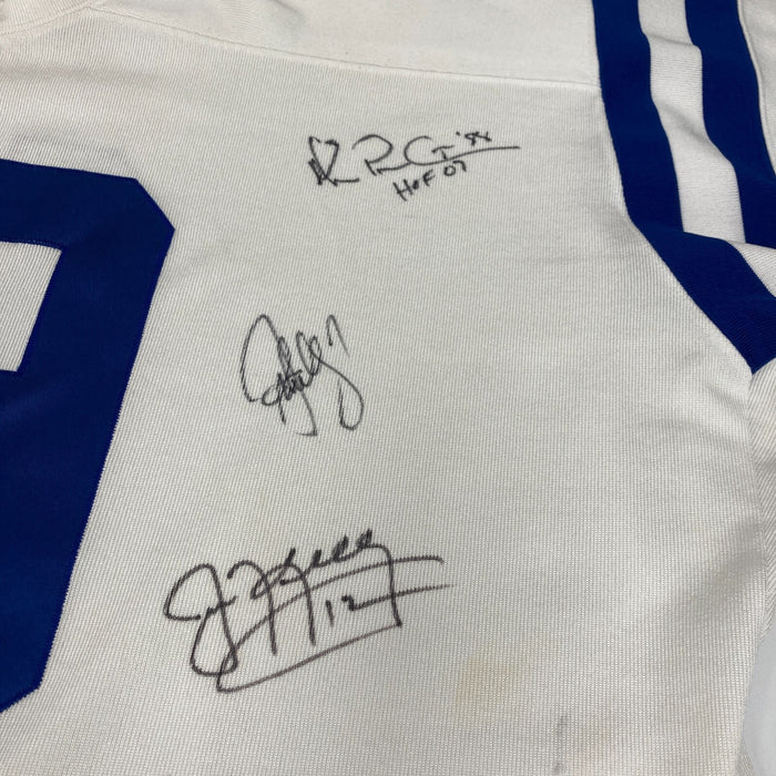 NFL Hall Of Fame Quarterbacks Multi Signed Mitchell & Ness Jersey 40 Sigs JSA