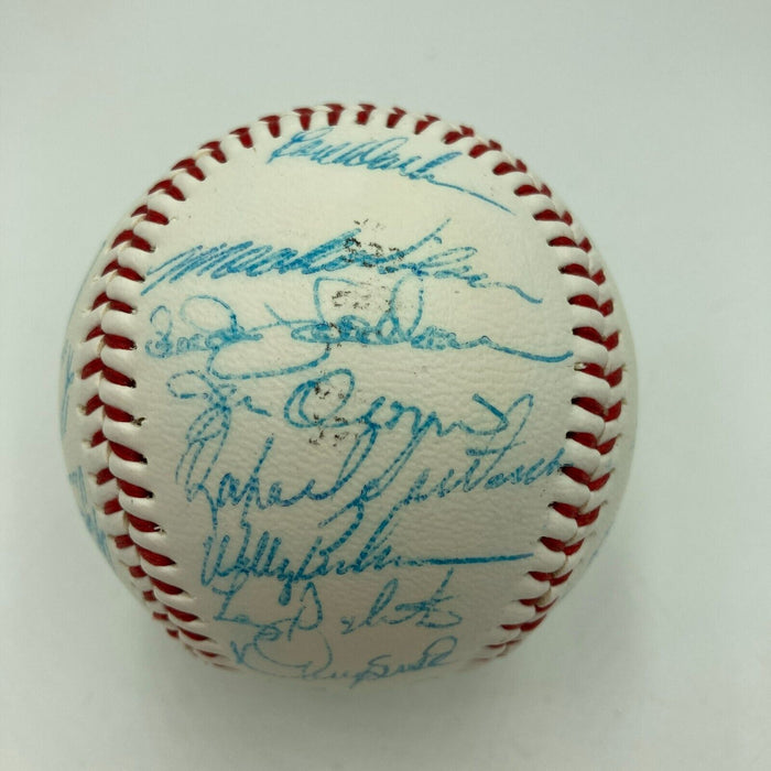 Vintage 1986 New York Mets World Series Champs Team Signed Baseball JSA COA