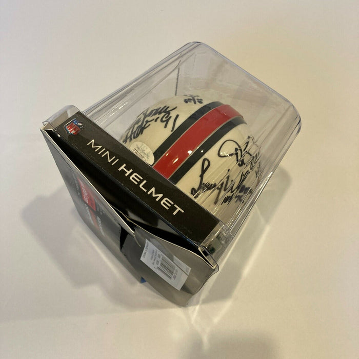 HOF Multi Signed Mini Helmet Dan Fouts Larry Wilson Mel Renfro Dan Dierdorf JSA