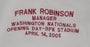 Frank Robinson Signed Washington Nationals Opening Day Majestic Jersey Beckett