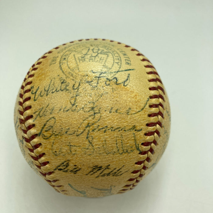 1953 New York Yankees World Series Champs Team Signed Baseball Mickey Mantle JSA