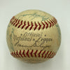 1954 New York Giants World Series Champs Team Signed Baseball Willie Mays JSA