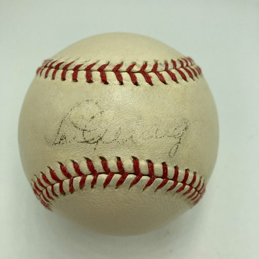 Lou Gehrig Signed 1934 Official American League Baseball JSA COA