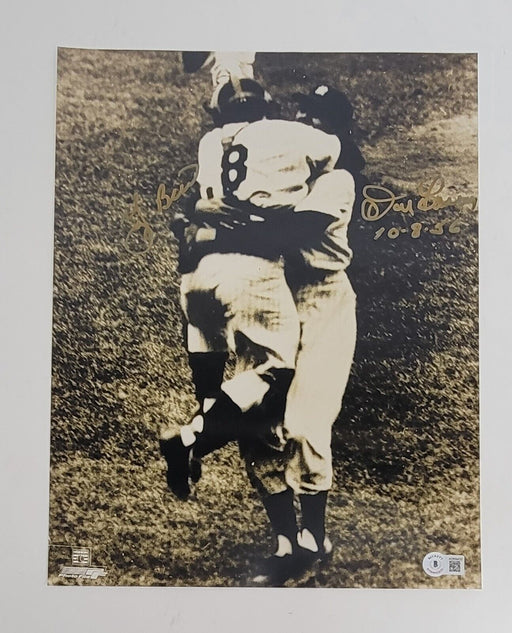 Yogi Berra & Don Larsen Signed World Series Perfect Game 11x14 Photo Beckett COA