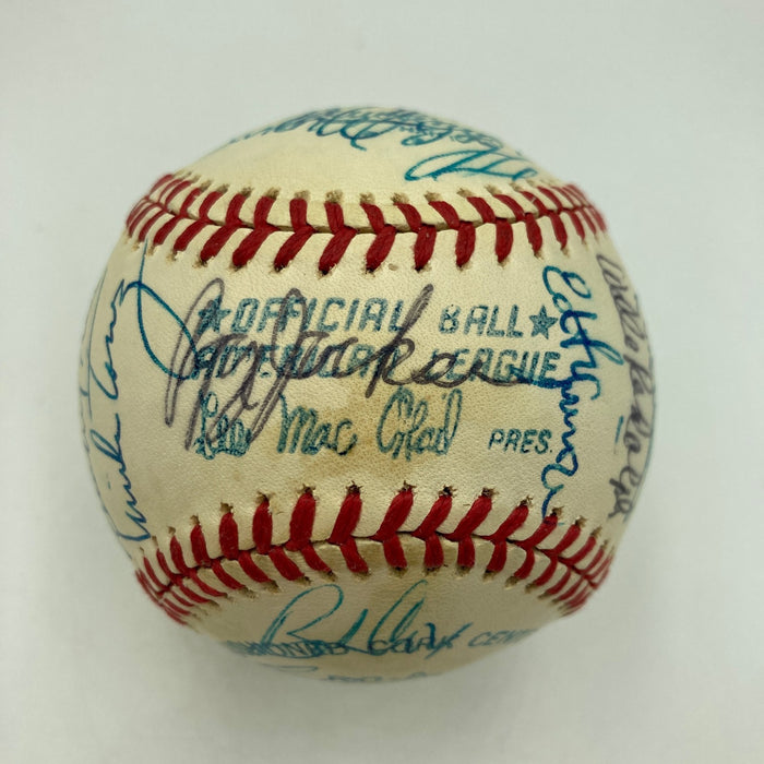 1977 NY Yankees World Series Champs Team Signed Baseball Thurman Munson JSA COA