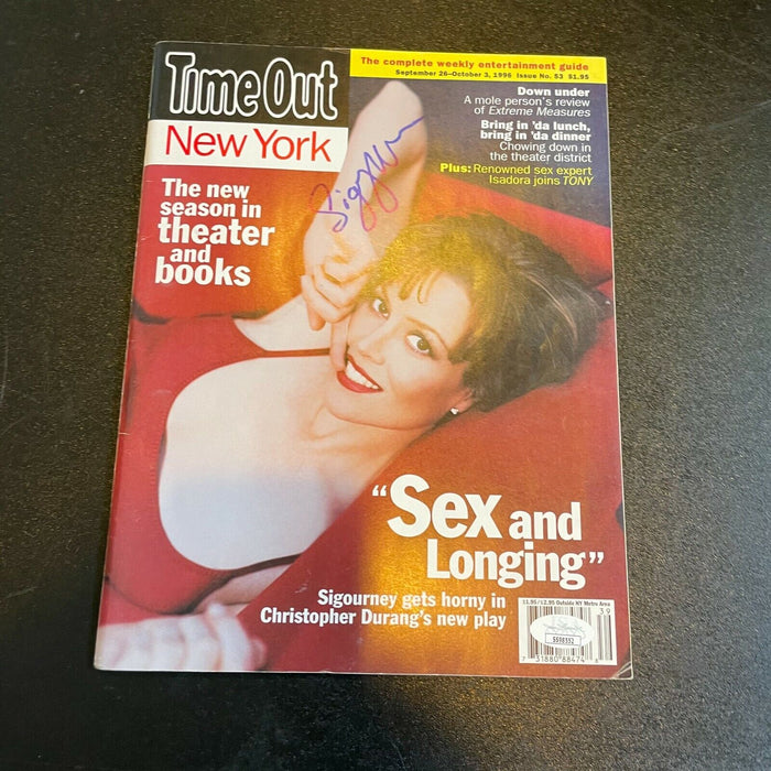 Sigourney Weaver Signed Autographed Timeout New York Magazine JSA COA