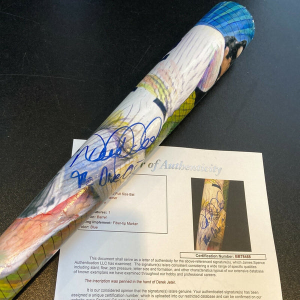 Beautiful Derek Jeter Signed Inscribed "The Dive" Special Edition Bat JSA COA