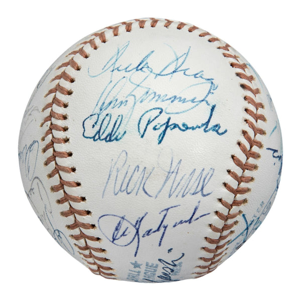 Vintage 1975 Boston Red Sox AL Champs Team Signed Baseball Carl Yastrzemski JSA
