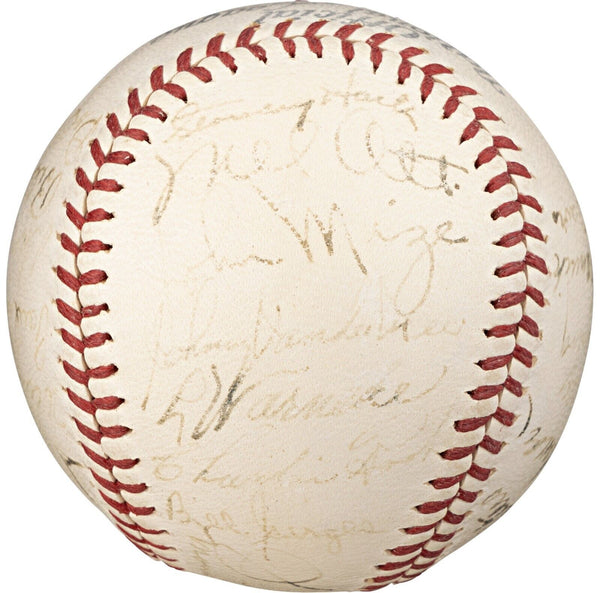 1939 All Star Game Team Signed Baseball 24 Sigs Mel Ott PSA DNA JSA & BAS COA