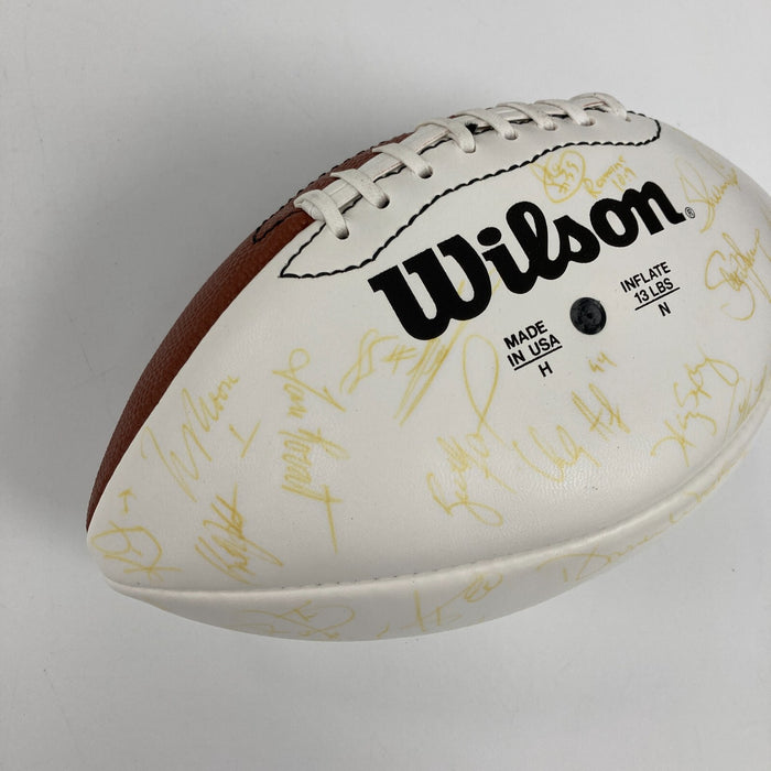 1996 Pro Bowl Team Signed Football 50 Sigs Reggie White Barry Sanders Favre