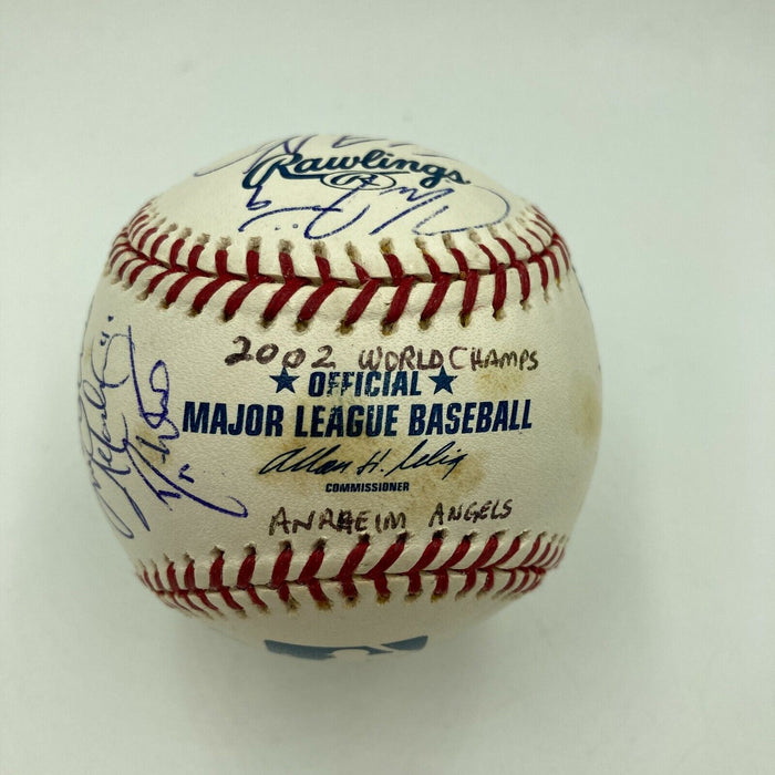 2002 Anaheim Angels World Series Champs Team Signed W.S. Baseball With JSA COA