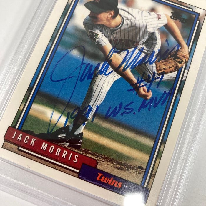 Jack Morris "1991 World Series MVP" Signed 1992 Topps Baseball Card PSA DNA