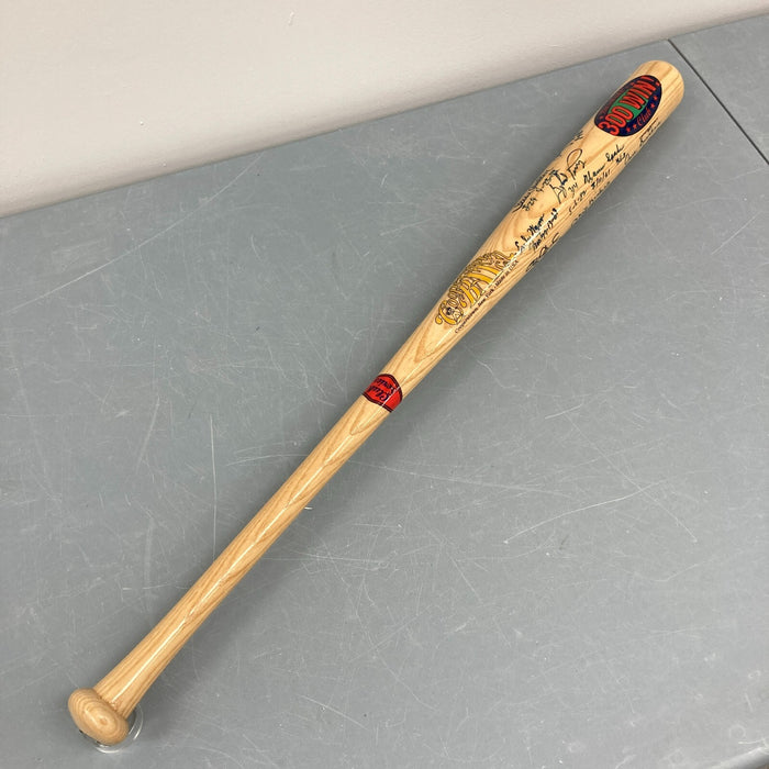Beautiful 300 Win Club Signed Baseball Bat With Inscriptions Beckett COA