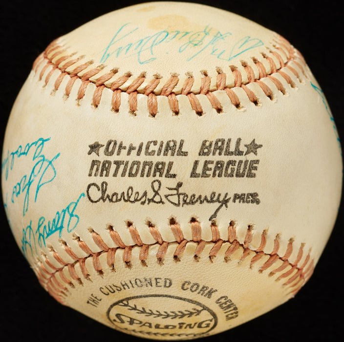 Satchel Paige 1970's Hall Of Fame Induction Multi Signed Baseball JSA COA