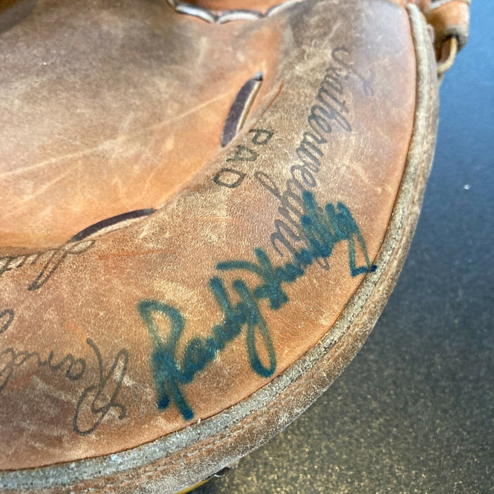 Randy Hundley Signed 1960's Game Model Baseball Glove 1969 Chicago Cubs JSA COA