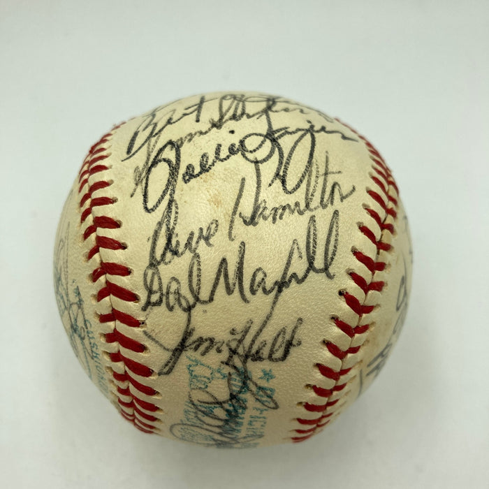 1975 Oakland A's Team Signed American League Baseball Beckett COA