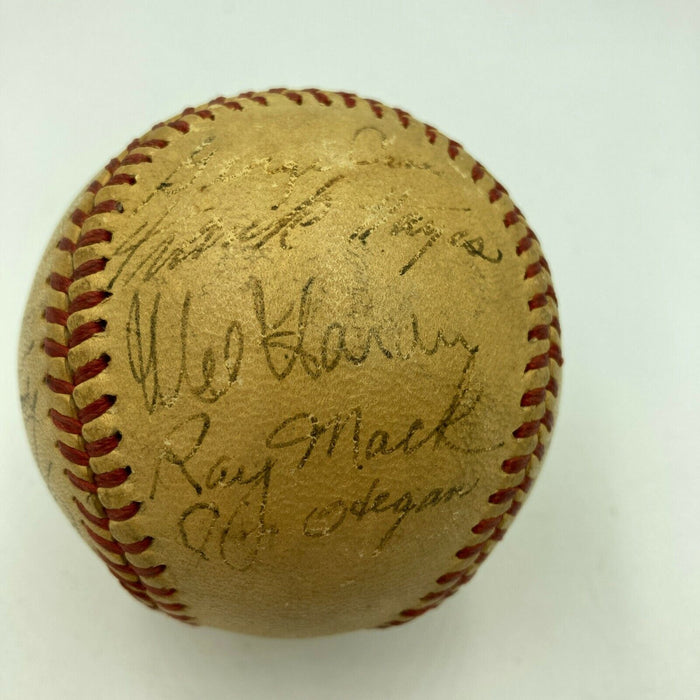 1946 Cleveland Indians Team Signed Official American League Harridge Baseball