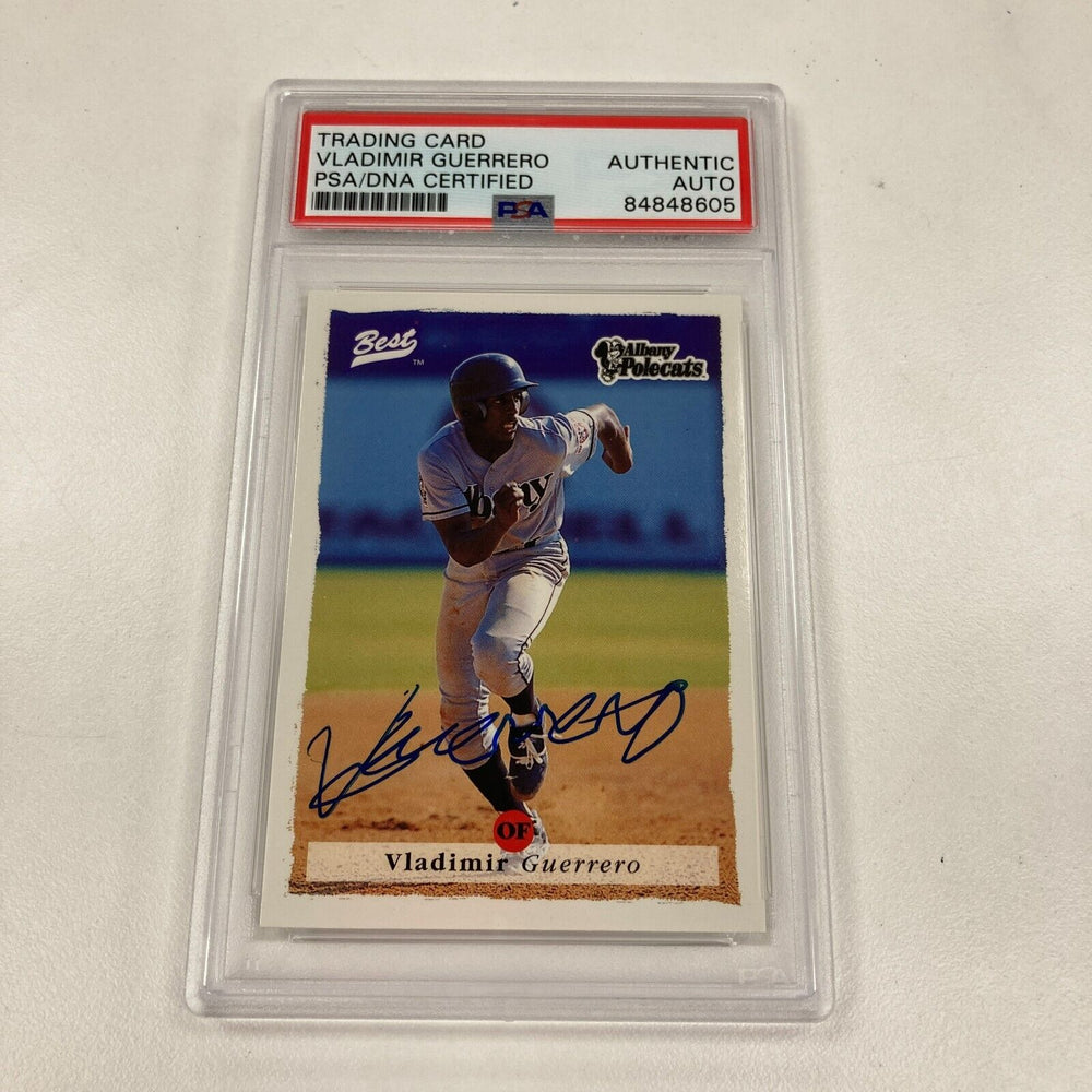 1995 Best Vladimir Guerrero Signed Autographed RC Rookie Card PSA DNA