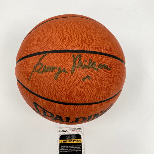 George Mikan & Bill Walton Signed Spalding Official NBA Basketball JSA COA