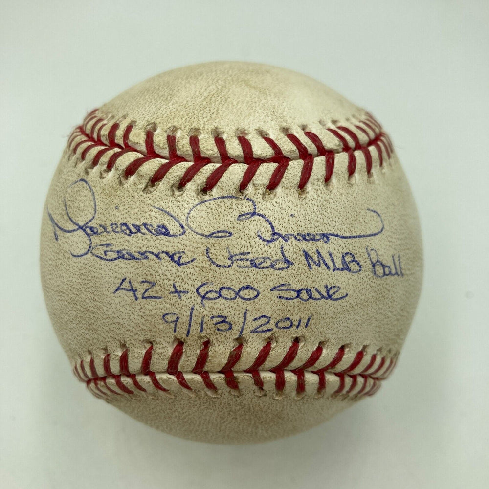 Historic Mariano Rivera 600th Save Signed Game Used Baseball Beckett & MLB Auth