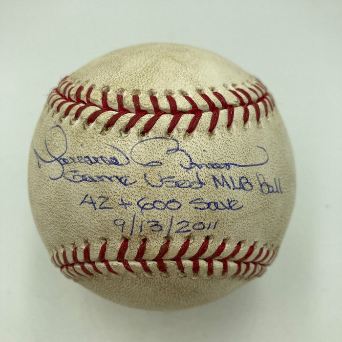 Historic Mariano Rivera 600th Save Signed Game Used Baseball Beckett & MLB Auth
