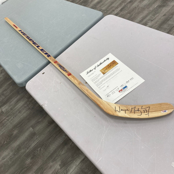 Wayne Gretzky Signed Hespeler Game Model Hockey Stick PSA DNA COA