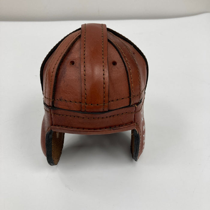 Larry Kelley 1936 Heisman Trophy Yale Signed Vintage Leather Mini Helmet JSA COA