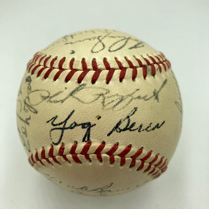 1952 New York Yankees World Series Champs Team Signed Baseball Mickey Mantle JSA