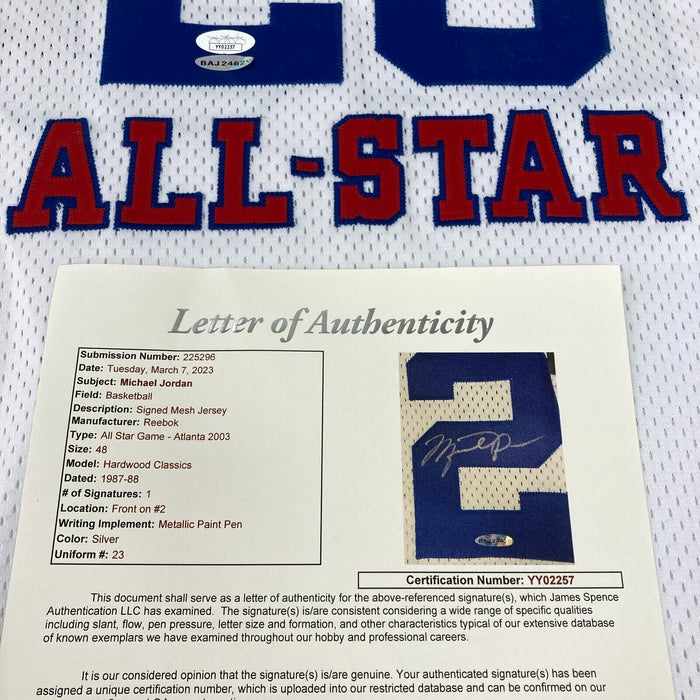 Michael Jordan Signed Authentic Reebok 2003 All Star Game Jersey UDA & JSA COA