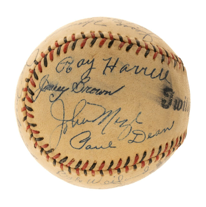 1937 St Louis Cardinals Signed Baseball Dizzy Dean Frank Frisch Jesse Haines PSA