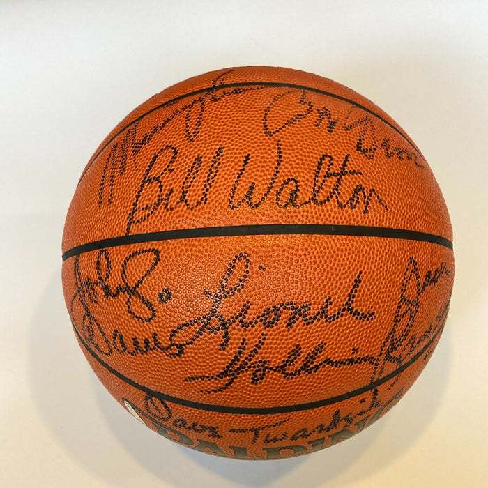 1976-77 Portland Trail Blazers NBA Champs Team Signed Basketball UDA JSA COA