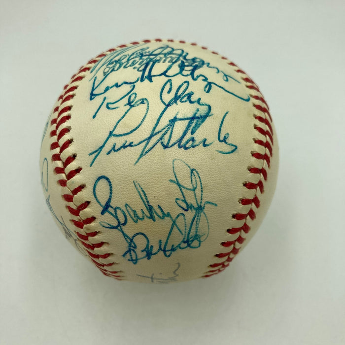 1977 NY Yankees World Series Champs Team Signed Baseball Thurman Munson JSA COA