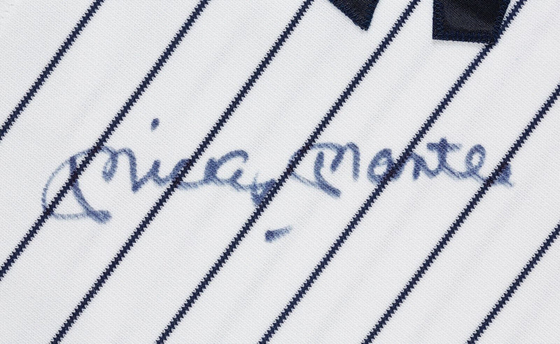 Mickey Mantle Signed 1992 New York Yankees Old Timers Day Game Jersey Beckett