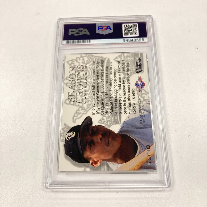 1996 Fleer Excel Vladimir Guerrero Signed Autographed RC Rookie Card PSA DNA