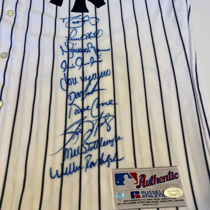 2000 New York Yankees World Series Champs Team Signed Jersey Derek Jeter JSA COA