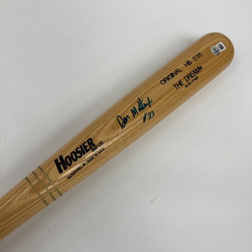 Don Mattingly Signed Vintage Hoosier Baseball Bat Beckett Hologram