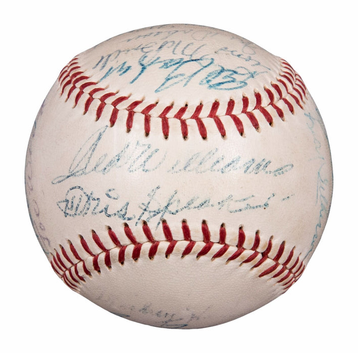 Tris Speaker & Ted Williams 1946 Boston Red Sox Team Signed Baseball Beckett COA