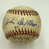 John De Merit Signed 1961 Actual Hit Game Used Baseball Milwaukee Braves JSA COA