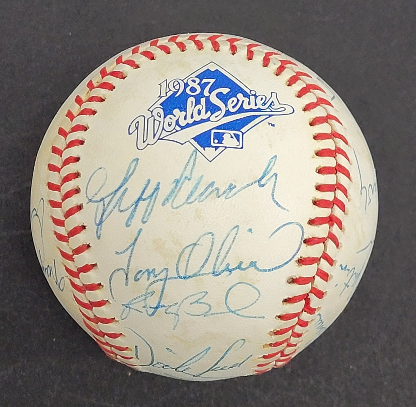 1987 Minnesota Twins World Series Champs Team Signed W.S. Baseball JSA COA
