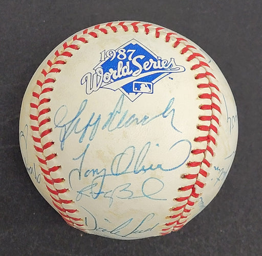 1987 Minnesota Twins World Series Champs Team Signed W.S. Baseball JSA COA