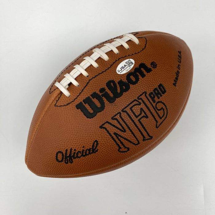 John Elway Signed Wilson NFL Game Football JSA COA