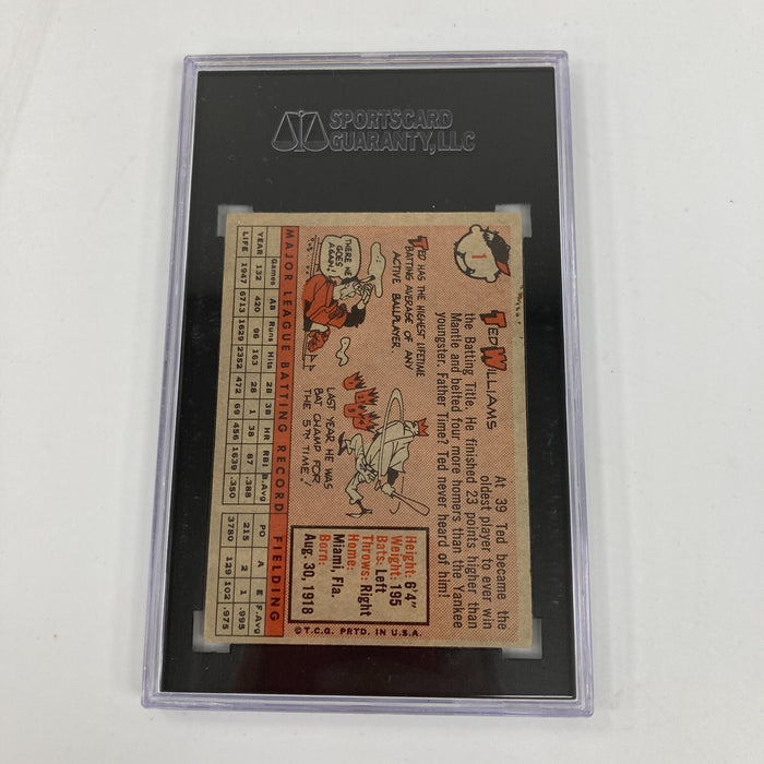 1958 Topps Ted Williams Signed Autographed Baseball Card #1 SGC JSA Certified
