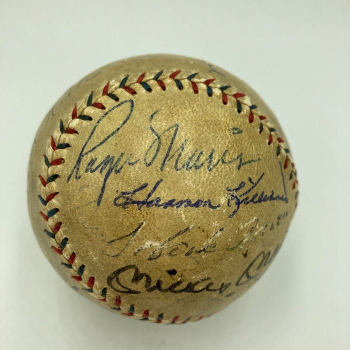 Babe Ruth Roger Maris Hank Aaron Mickey Mantle HR Kings Signed Baseball PSA DNA