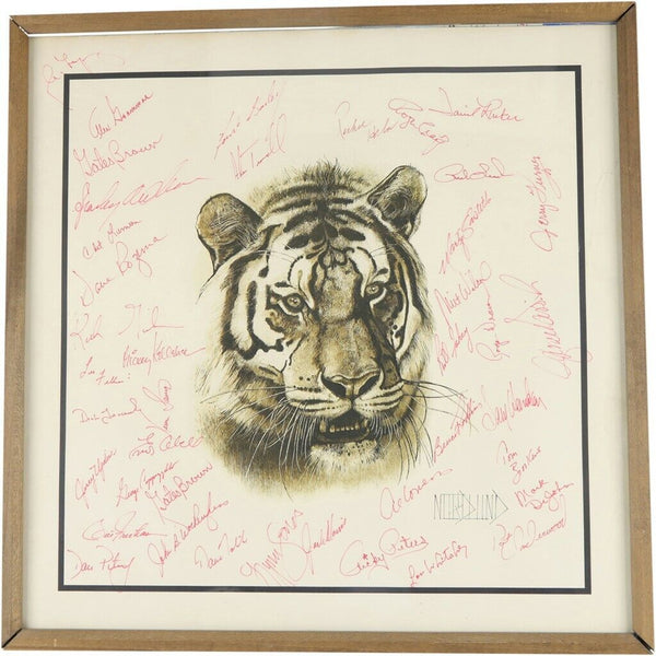 1968 & 1984 Detroit Tigers World Series Champions Team Signed 19x19 Photo JSA